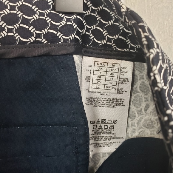 Brooks Brothers | 346 Natural Fit Ring Print Pants - Picture 7 of 8